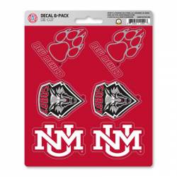 University of New Mexico Lobos - Set Of 6 Sticker Sheet