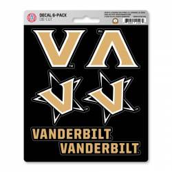 Vanderbilt University Commodores - Set Of 6 Sticker Sheet
