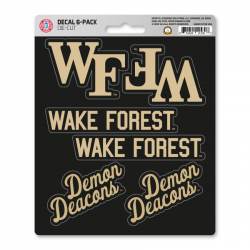 Wake Forest University Demon Deacons - Set Of 6 Sticker Sheet