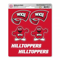 Western Kentucky University Hilltoppers - Set Of 6 Sticker Sheet