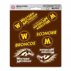 Western Michigan University Broncos - Set Of 6 Sticker Sheet