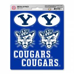 Brigham Young University Cougars BYU - Set Of 6 Sticker Sheet