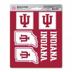 Indiana University Hoosiers - Set Of 6 Sticker Sheet