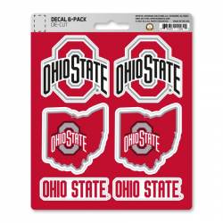 Ohio State University Buckeyes - Set Of 6 Sticker Sheet