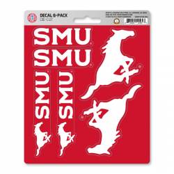 Southern Methodist University Mustangs - Set Of 6 Sticker Sheet