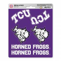 Texas Christian University Horned Frogs - Set Of 6 Sticker Sheet