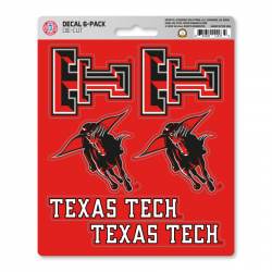 Texas Tech University Red Raiders - Set Of 6 Sticker Sheet