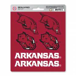 University Of Arkansas Razorbacks - Set Of 6 Sticker Sheet