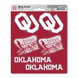 University Of Oklahoma Sooners - Set Of 6 Sticker Sheet