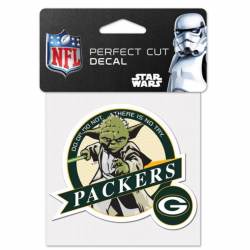 Green Bay Packers Star Wars Yoda - 4x4 Die Cut Decal