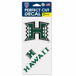 University Of Hawaii Warriors - Set of Two 4x4 Die Cut Decals