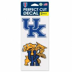 University Of Kentucky Wildcats - Set of Two 4x4 Die Cut Decals