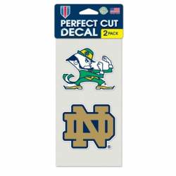 University Of Notre Dame Fighting Irish Gold - Set of Two 4x4 Die Cut Decals