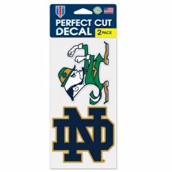 University Of Notre Dame Fighting Irish Navy - Set of Two 4x4 Die Cut Decals
