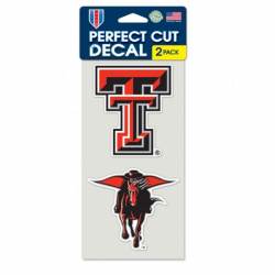 Texas Tech University Red Raiders - Set of Two 4x4 Die Cut Decals