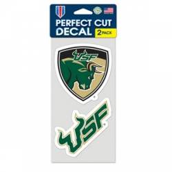 University Of South Florida Bulls - Set of Two 4x4 Die Cut Decals