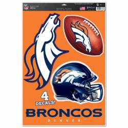 Denver Broncos - Set Of 4 Ultra Decals