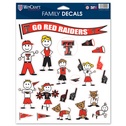 Texas Tech University Red Raiders - 8.5x11 Family Sticker Sheet