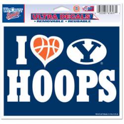 I Love Brigham Young University Cougars Hoops - 5x6 Ultra Decal
