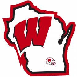 University Of Wisconsin Badgers Home State Logo - Vinyl Sticker
