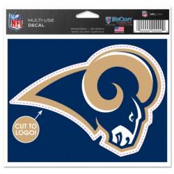 St. Louis Rams Blue & Gold Logo - 4.5x5.75 Die Cut Ultra Decal