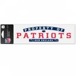Property Of New England Patriots - 3x10 Die Cut Decal