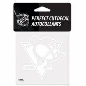 Pittsburgh Penguins White - 4x4 Die Cut Decal