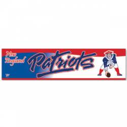 New England Patriots Retro - 3x12 Bumper Sticker Strip
