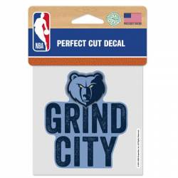 Memphis Grizzlies Grind City Slogan - 4x4 Die Cut Decal