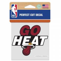 Miami Heat Go Heat Slogan - 4x4 Die Cut Decal