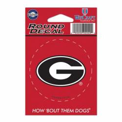 University Of Georgia Bulldogs - 3x3 Round Vinyl Sticker