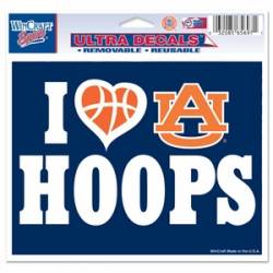 I Love Auburn University Tigers Hoops - 5x6 Ultra Decal