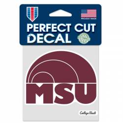 Mississippi State University Bulldogs MSU Retro Logo - 4x4 Die Cut Decal