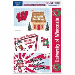 University Of Wisconsin Badgers Christmas - Set of 5 Ultra Decals