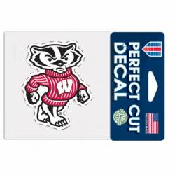 University Of Wisconsin Badgers Retro Mascot - 4x4 Die Cut Decal