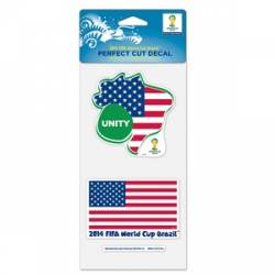 Fifa World Cup 2014 - Set of Two 4x4 Die Cut Decals