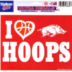 I Love University Of Arkansas Razorbacks Hoops - 5x6 Ultra Decal