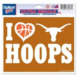 I Love University Of Texas Longhorns Hoops - 5x6 Ultra Decal