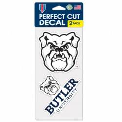 Butler University Bulldogs Script - Set of Two 4x4 Die Cut Decals