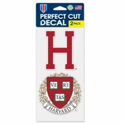 Harvard College Crimson - Set of Two 4x4 Die Cut Decals