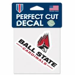Ball State University Cardinals - 4x4 Die Cut Decal