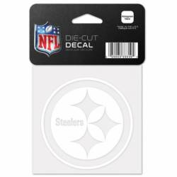 Pittsburgh Steelers White Logo - 4x4 Die Cut Decal