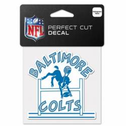 Baltimore Colts Retro Logo - 4x4 Die Cut Decal
