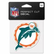 Miami Dolphins Retro Logo - 4x4 Die Cut Decal
