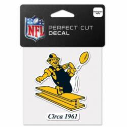Pittsburgh Steelers Retro Logo - 4x4 Die Cut Decal