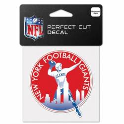New York Football Giants Retro Logo - 4x4 Die Cut Decal
