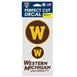 Western Michigan University Broncos - Set of Two 4x4 Die Cut Decals