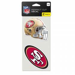 San Francisco 49ers - Set of Two 4x4 Die Cut Decals