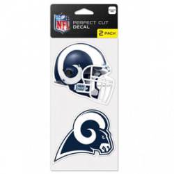 Los Angeles Rams Blue & White - Set of Two 4x4 Die Cut Decals