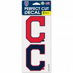 Cleveland Indians - Set of Two 4x4 Die Cut Decals